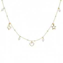 Soulmate motivos pearl necklace in gold plating