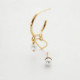 Soulmate heart pearl earrings in gold plating cover