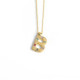 Letter B multicolour necklace in gold plating image