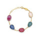 Iconic multicolour bracelet in gold plating