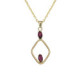 Etnia rhombus amethyst necklace in gold plating image