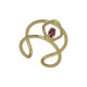 Etnia rhombus amethyst ring in gold plating image