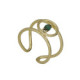 Etnia circle emerald ring in gold plating image