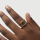 Etnia circle emerald ring in gold plating cover