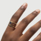 Etnia oval sapphire ring in gold plating cover