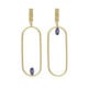 Etnia oval sapphire earrings in gold plating