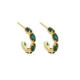 Etnia marquise emerald earrings in gold plating image