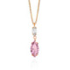 Aqua marquise light amethyst necklace in rose gold plating image