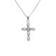 Arisa cross crystal necklace in silver image