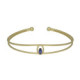Etnia oval sapphire bracelet in gold plating