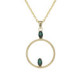 Etnia circle emerald necklace in gold plating image