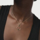 Etnia circle emerald necklace in silver cover