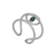 Etnia circle emerald ring in silver image