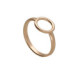 Brava circle ring in rose gold plating image
