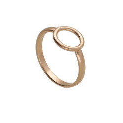 Brava circle ring in rose gold plating