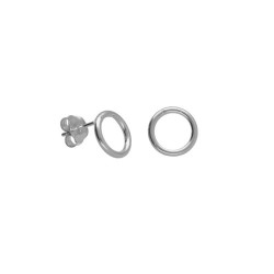 Brava circle earrings in silver