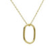 Brava oval necklace in gold plating image