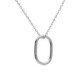 Brava oval necklace in silver image