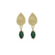 Etnia leaf emerald earrings in gold plating image