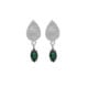 Etnia leaf emerald earrings in silver image