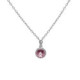 Basic XS crystal light amethyst necklace in silver