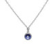 Basic XS crystal light sapphire necklace in silver