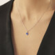 Basic XS crystal light sapphire necklace in silver cover