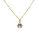 Basic XS crystal violet necklace in gold plating image