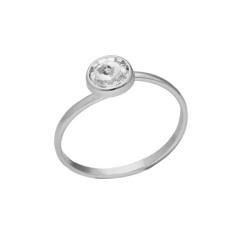 Basic XS crystal crystal ring in silver