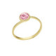 Anillo ajustable círculo rosa bañado en oro image