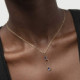 Etnia oval sapphire necklace in silver cover