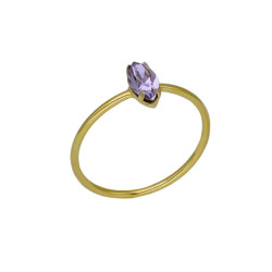 Bianca marquise provence lavanda ring in gold plating