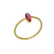 Bianca marquise fuchsia ring in gold plating image