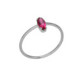Bianca marquise fuchsia ring in silver image
