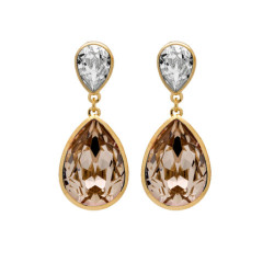 Essential tear light silk earrings in gold plating