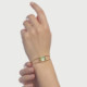 Helena rectangular peridot bracelet in gold plating cover