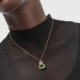 Helena rectangular peridot necklace in gold plating cover