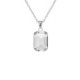 Helena rectangular crystal necklace in silver image