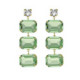 Helena rectangular peridot earrings in gold plating image