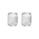 Helena rectangular crystal earrings in silver image
