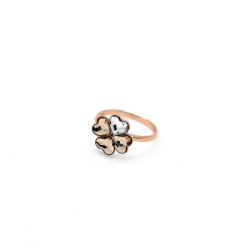 Cuore clover light silk ring in rose gold plating in gold plating