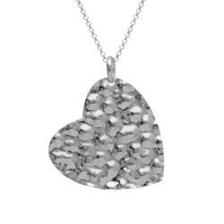 Ghana heart necklace in silver