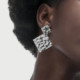 Ghana double diamond earrings in silver cover