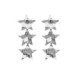 Pendientes estrellas de Ghana elaborados en plata image