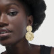 Ghana double circle earrings in gold plating cover