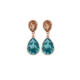 Essential light turquoise earrings in rose gold plating in gold plating image