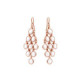 Luxury bunch white milk earrings in rose gold plating in gold plating image