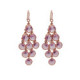 Luxury hook bunch light amethyst earrings in rose gold plating in gold plating image