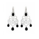 Luxury filigree crystal earrings in silver image