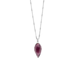 Luxury stalactite amethyst necklace in silver